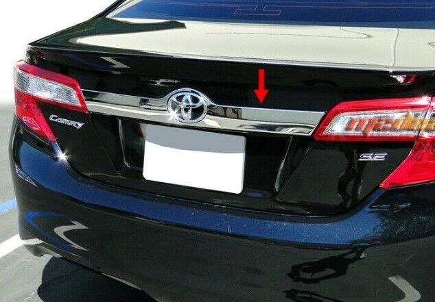 fit:2012-2014 Toyota Camry Stainless Rear Gate Accent Molding Trim Logo Trunk