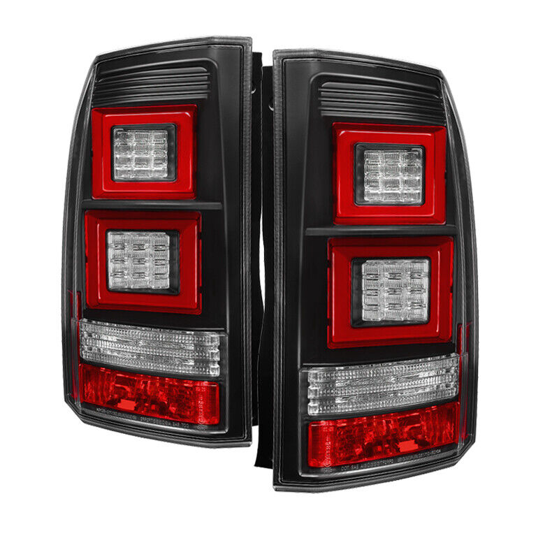 Fit Land Rover 10-14 LR4 14 Discovery Black LED Tail Lights Brake Lamps Set