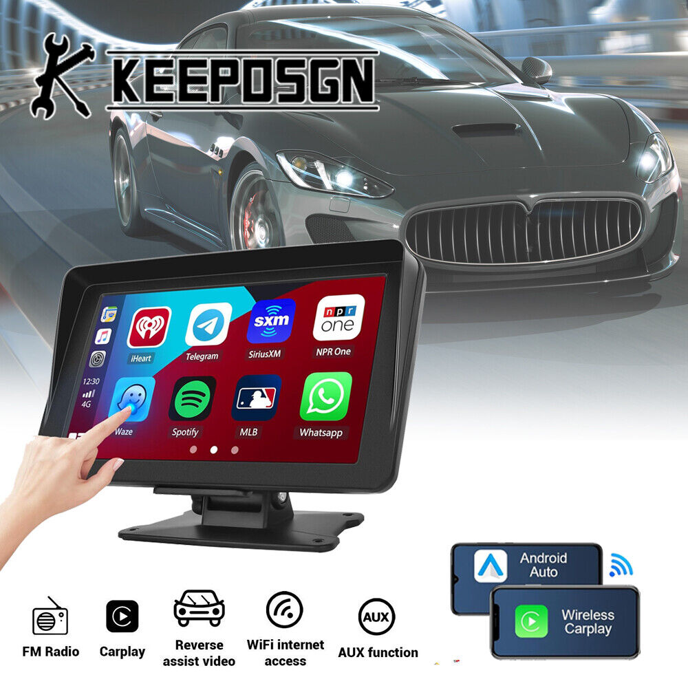 7\'\' Touch Screen Wireless A/pple Android Carplay Stereo FM Protable for Maserati