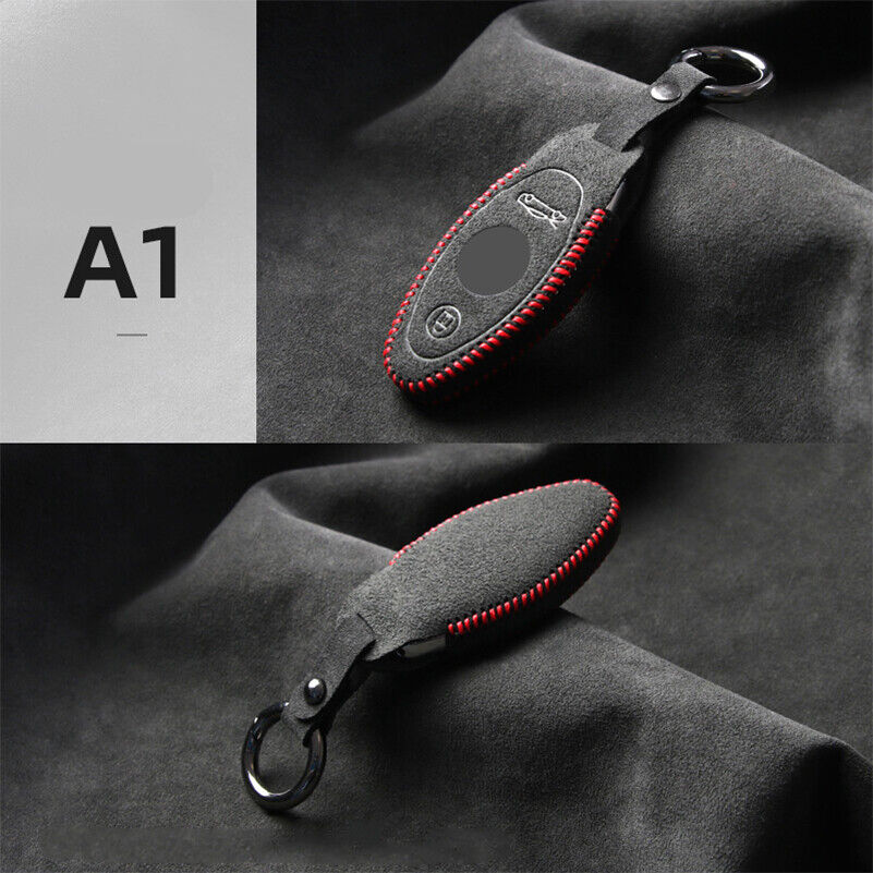 Suede Leather Car Remote Key Shell Case Cover For McLaren 720S 570S 570GT 600LT