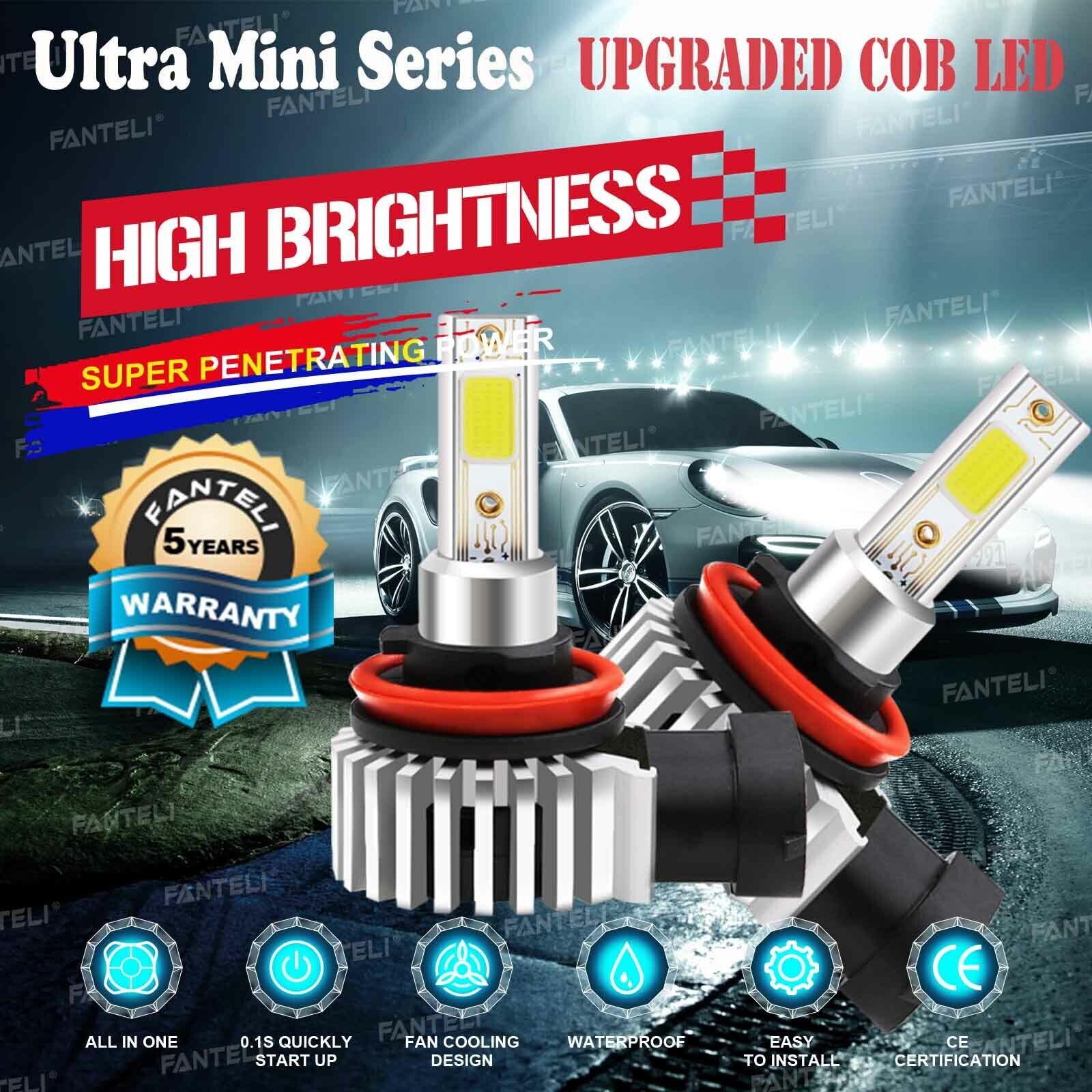 CREE LED Headlight Kit H8 H9 H11 1855W 278250LM 6000K Low Beam Fog Lights Bulbs