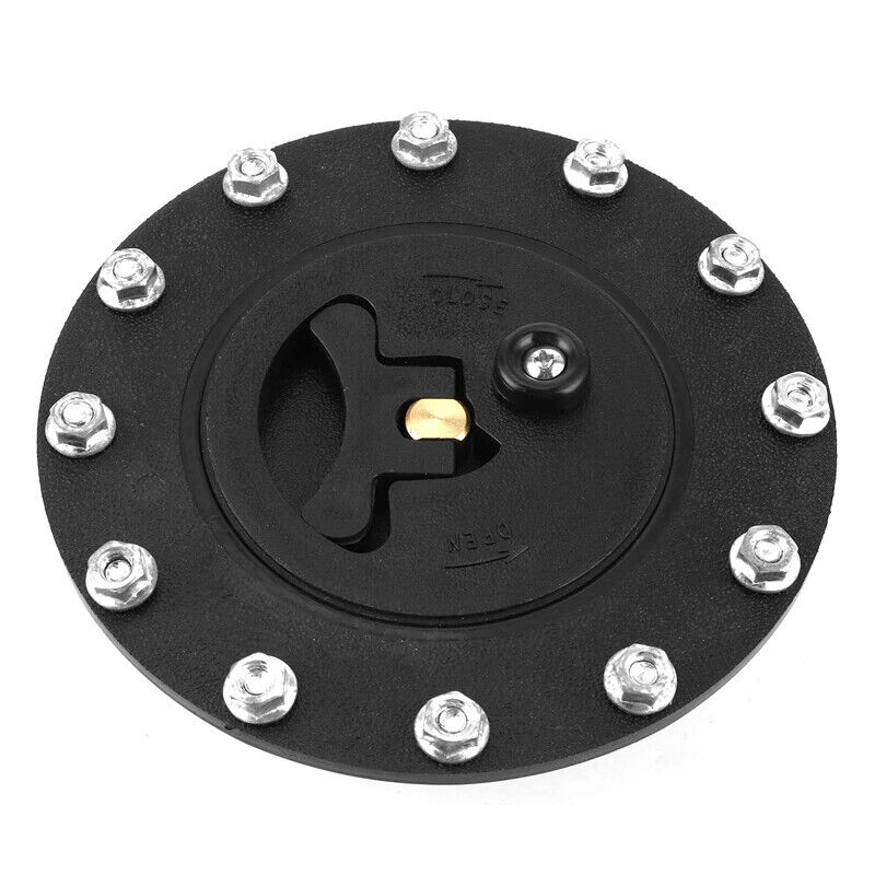 Black Universal Fuel Cell Gas Tank Filler Cap＋Filler Plate＋Fittings For Car