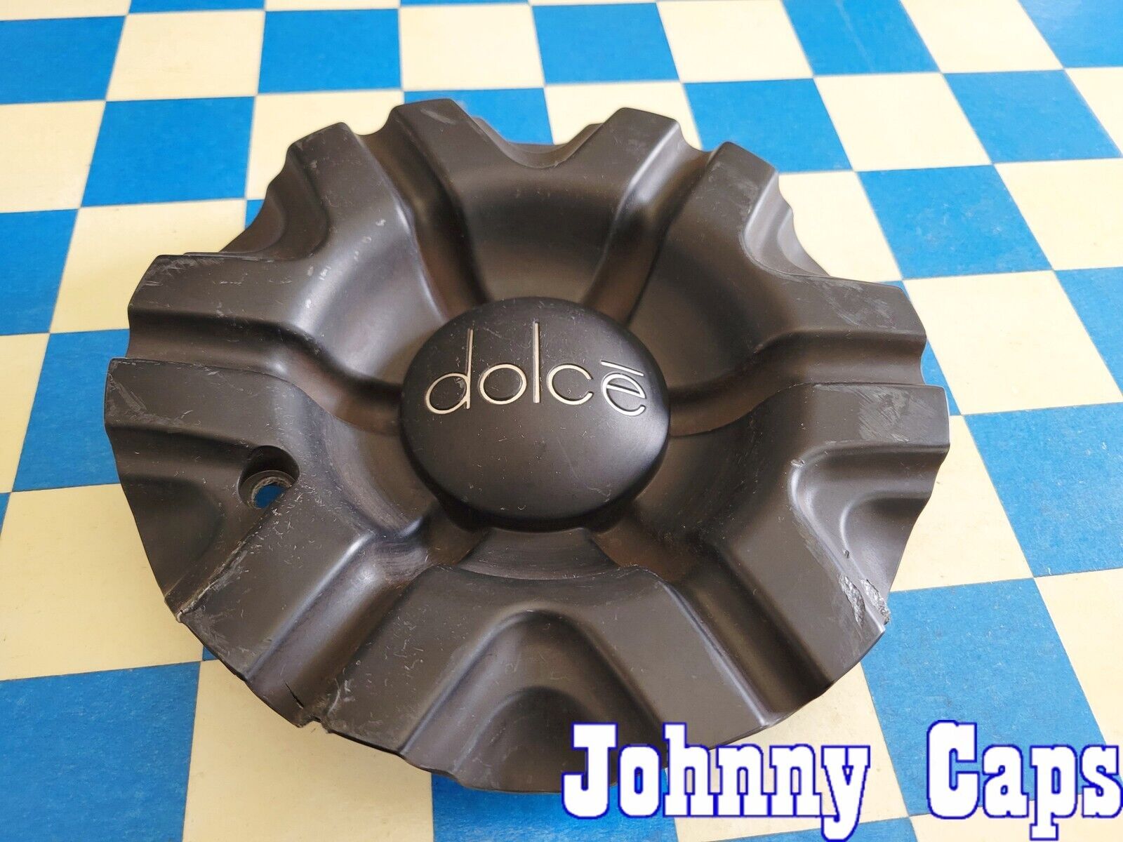 DOLCE Wheels # 6168-CAP . Custom Wheel FLAT BLACK Center Cap  [54]  (QTY. 1)