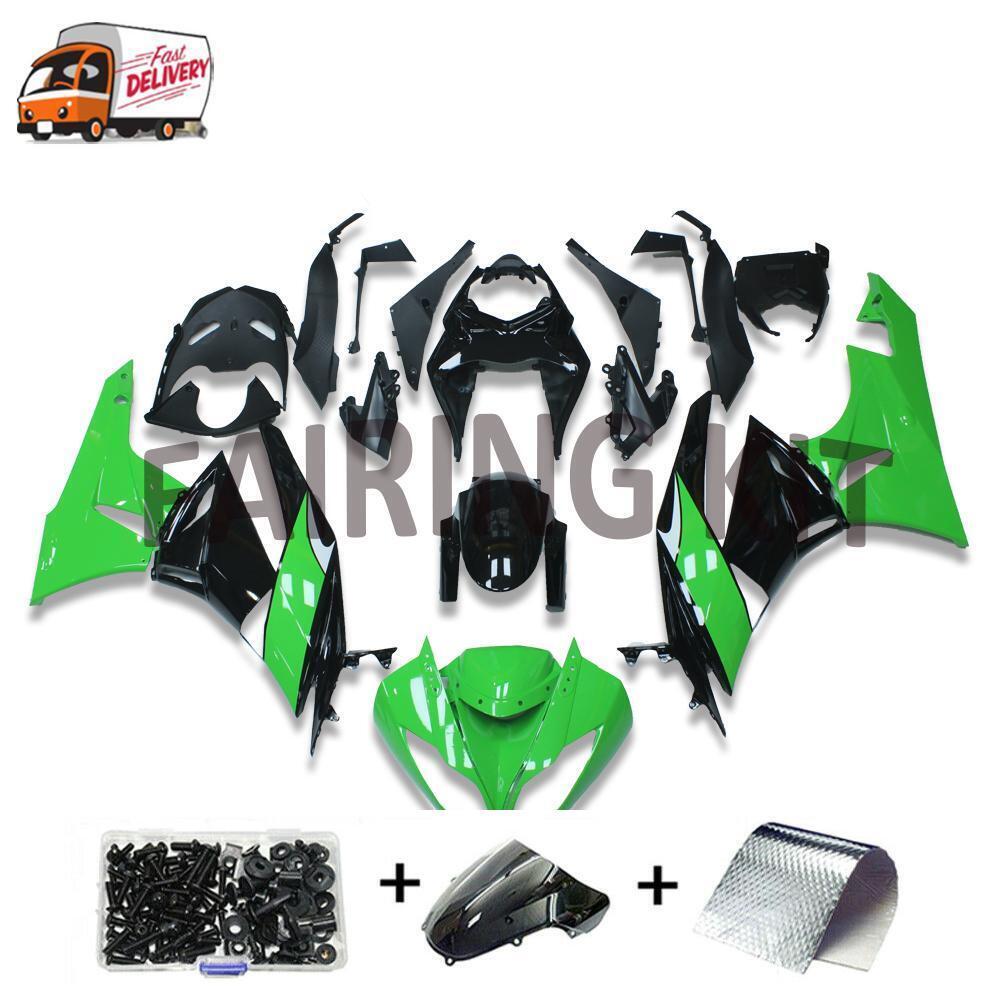 FK Injection Green Black Fairing Fit for  2009-2012 ZX6R 636 h013