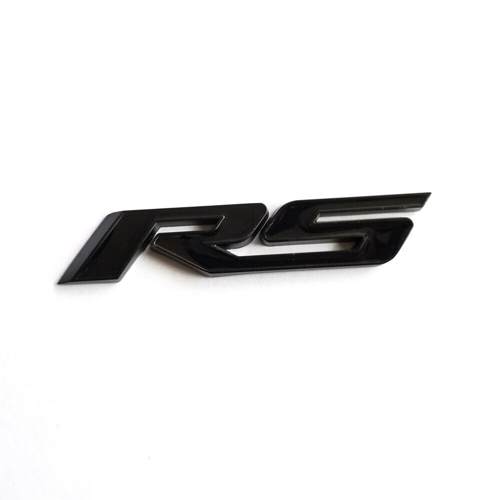 1x Red RS Emblem Badge Sticker 3D For series All Black