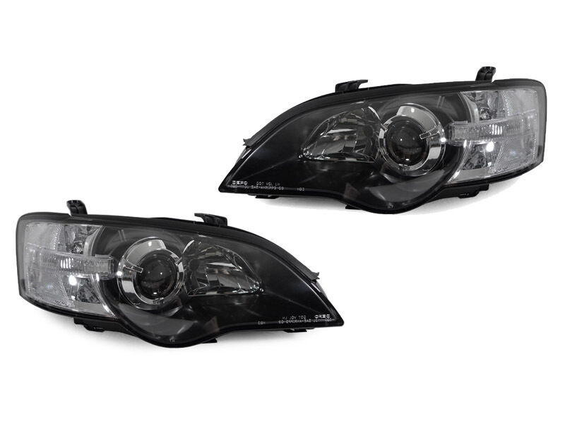 DEPO JDM Black/Clear Projector Headlights For 2005-2007 Subaru Legacy / Outback