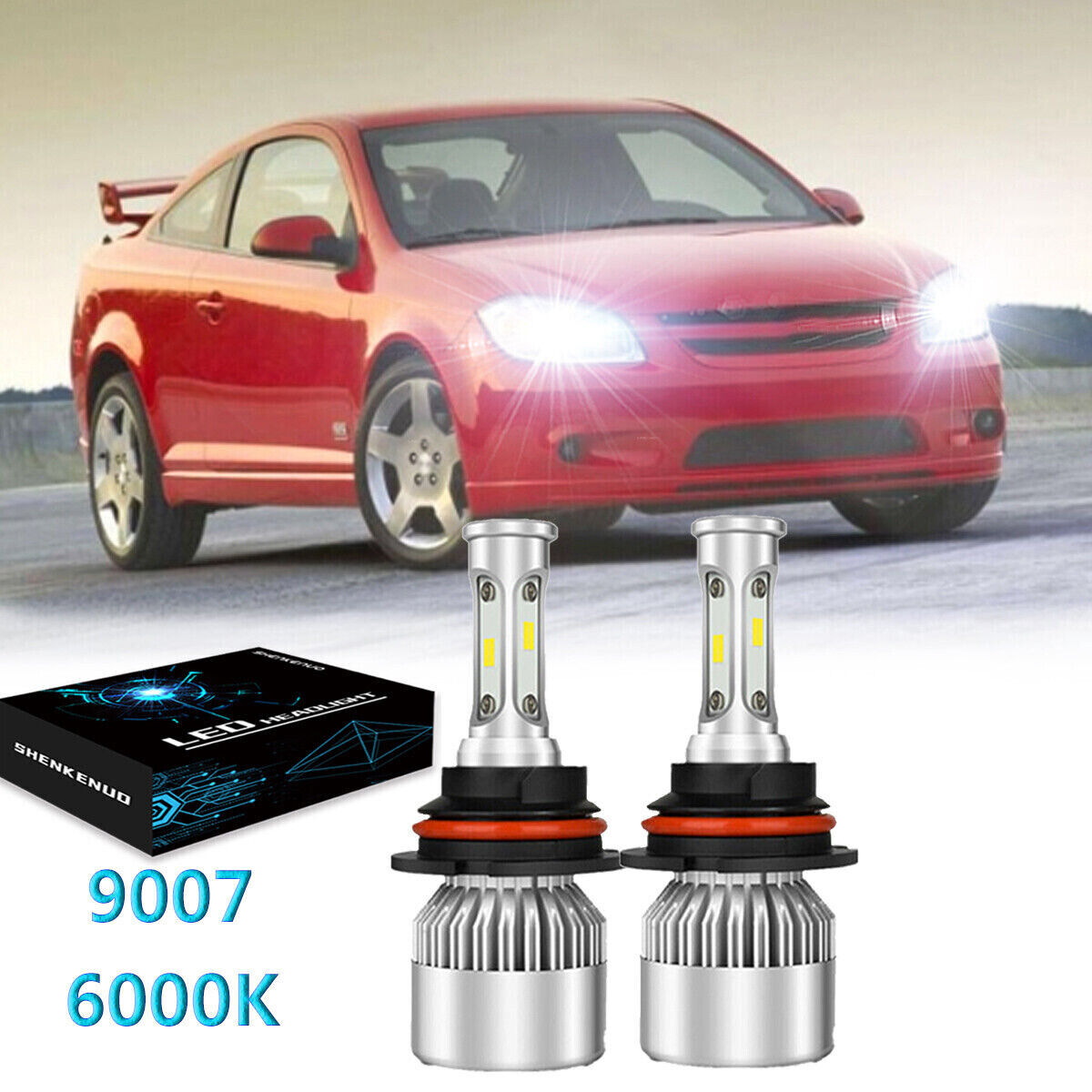 For Chevy Cobalt 2005-2010 / Pontiac G5 2007-2010 2x White LED Headlight Bulbs