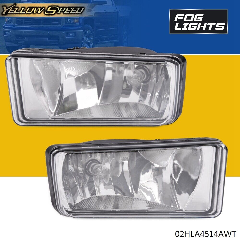 Fit For 07-13 Chevy Silverado 1500 2500 3500 Tahoe ​Clear Bumper Fog Lights Pair
