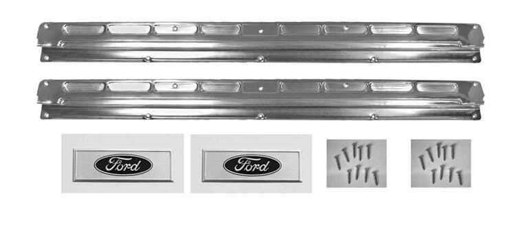 New 1965-68 Mustang Scuff Plates Quality Stainless Steel Pair Coupe & Fastback