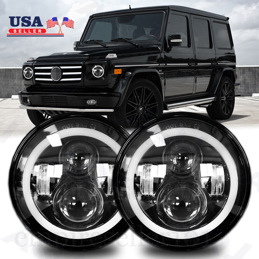 7 inch Led Headlights For Mercedes Benz G500 G55 AMG 2002-2003 2004 2005 2006
