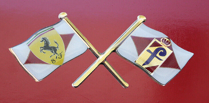 Pininfarina - Ferrari Crossed Flags Domed Resin Emblem