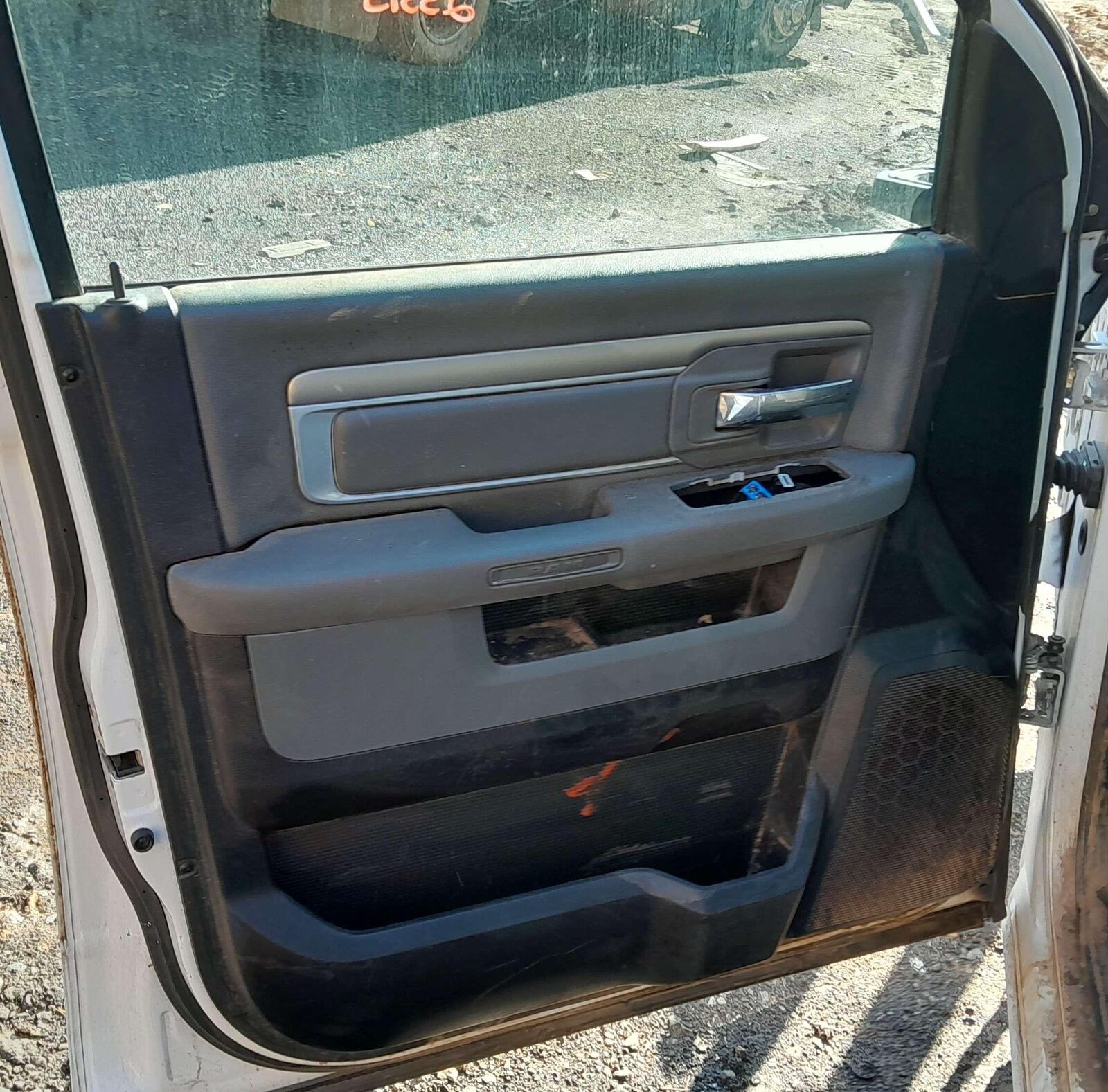 13 - 18 Dodge Ram 1500 Front Door Trim Panel LH Driver Side Gray Vinyl OEM