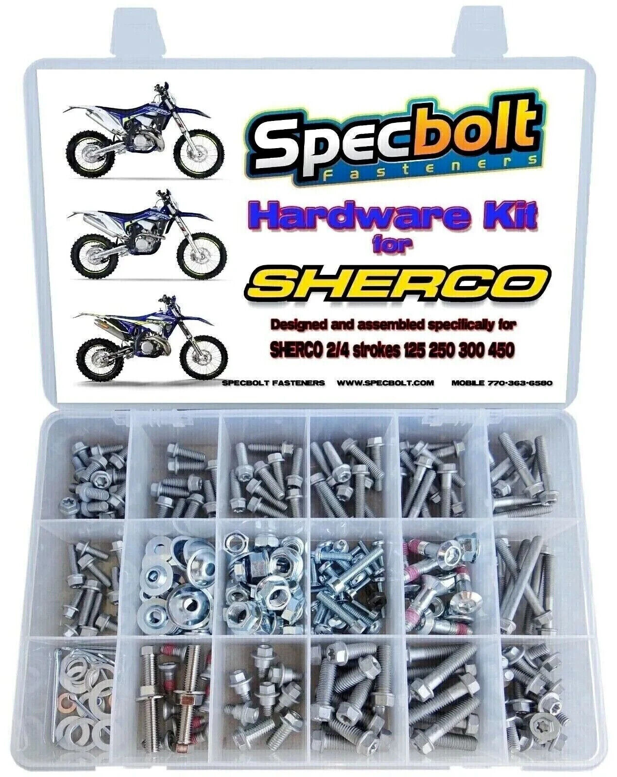 Sherco 2-Stroke and 4-Stroke Models 300pc Bolt Kit 125 SE 250 SE 250 SEF 350 SEF