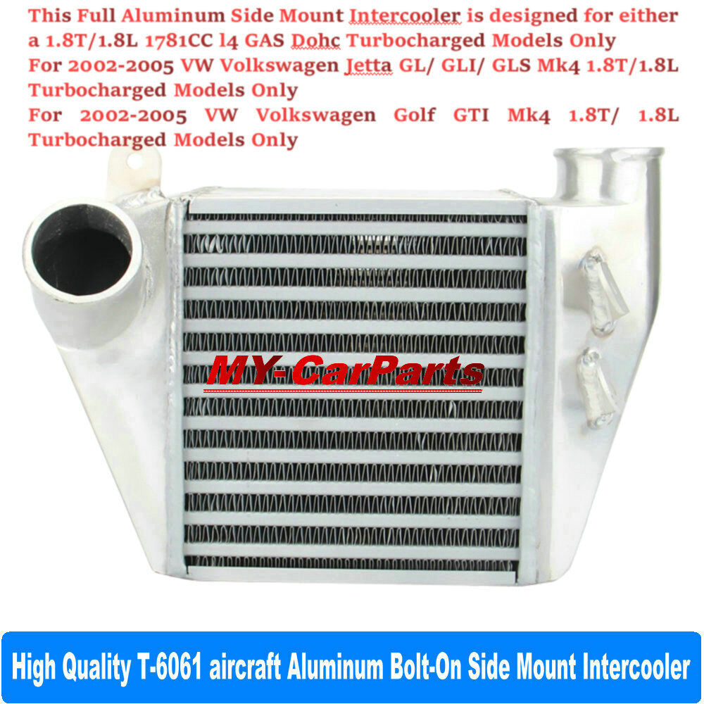 Side Mount Turbo Intercooler Aluminum For 2002-2005 VW Jetta,GL,GLI,GLS,Mk4 1.8T