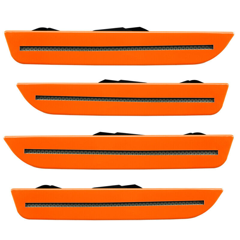 For 2010-2014 Mustang Oracle Concept Sidemarker Set Tinted Competition Orange