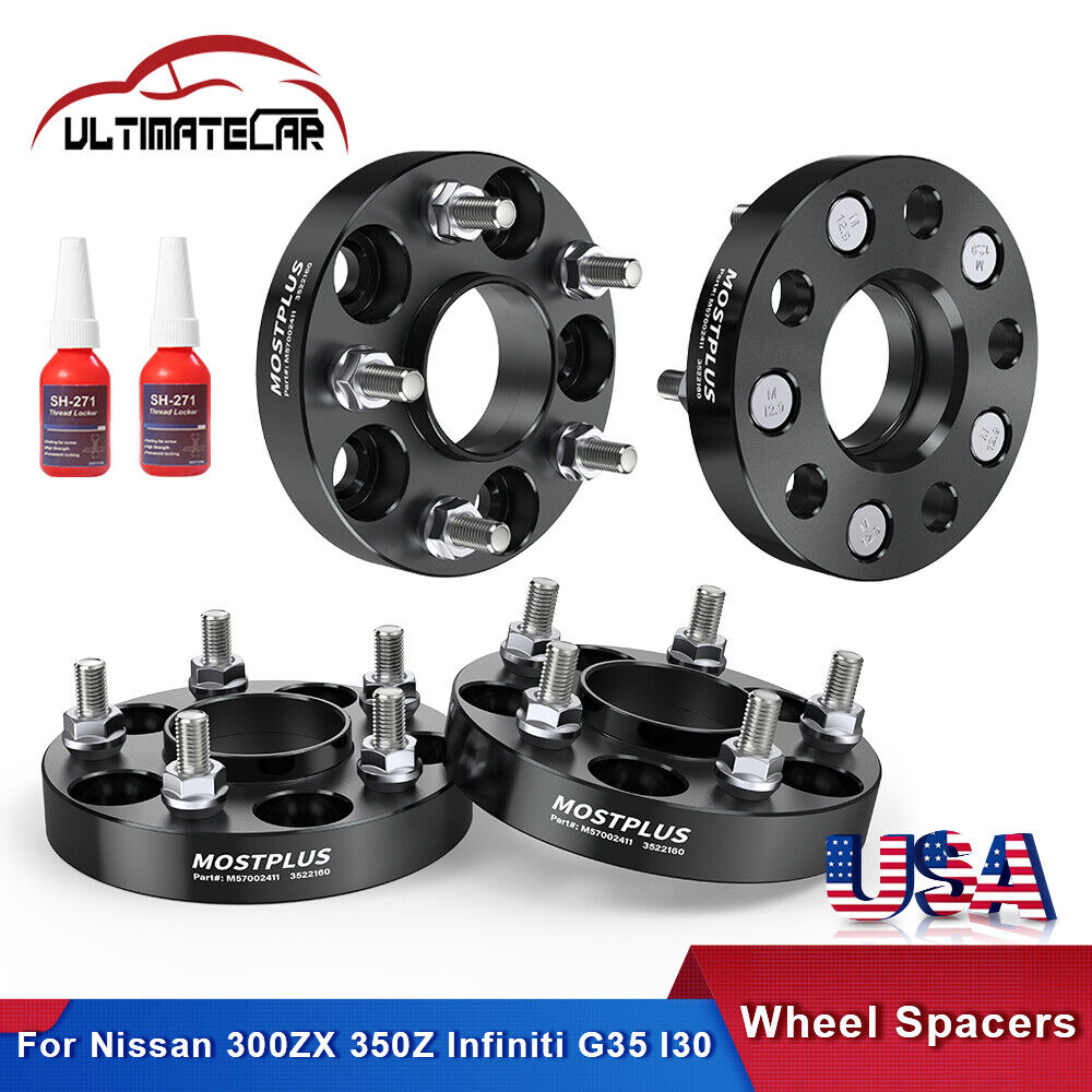 4x 1 Inch 5x114.3mm Wheel Spacers Adapter For Nissan Sentra Altima Infiniti G35