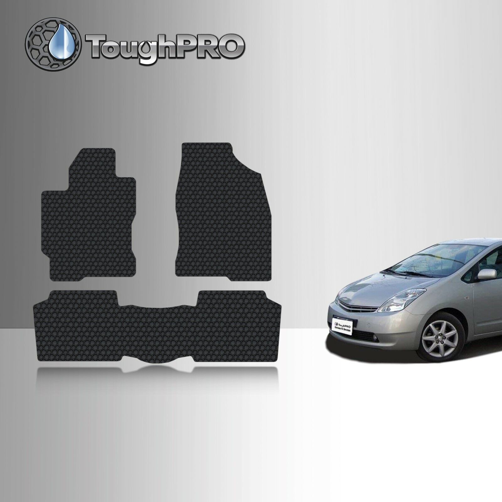 ToughPRO Floor Mats Black For Toyota Prius All Weather Custom Fit 2004-2009