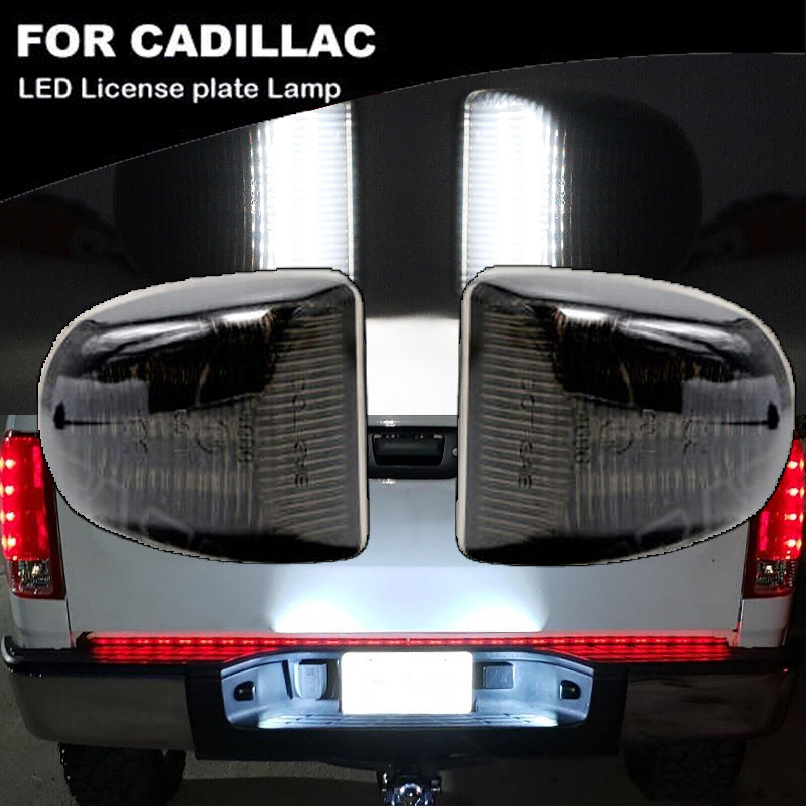 2xLED License Plate Light For Chevy Silverado Cadillac GMC Sierra 1500 2500 3500