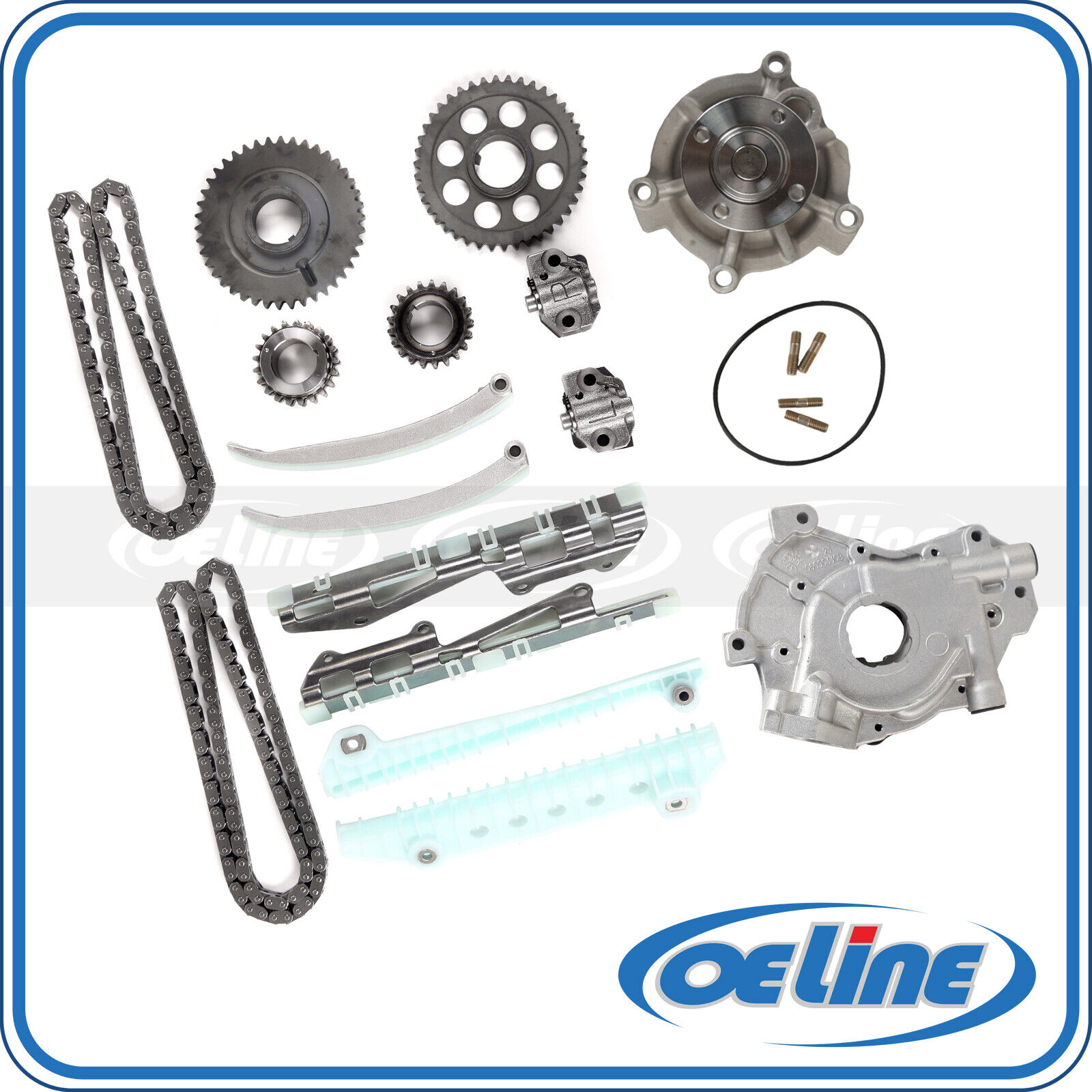 Fit 98-01 Lincoln Town Car 4.6L Timing Chain Kit Oil Water Pump Set