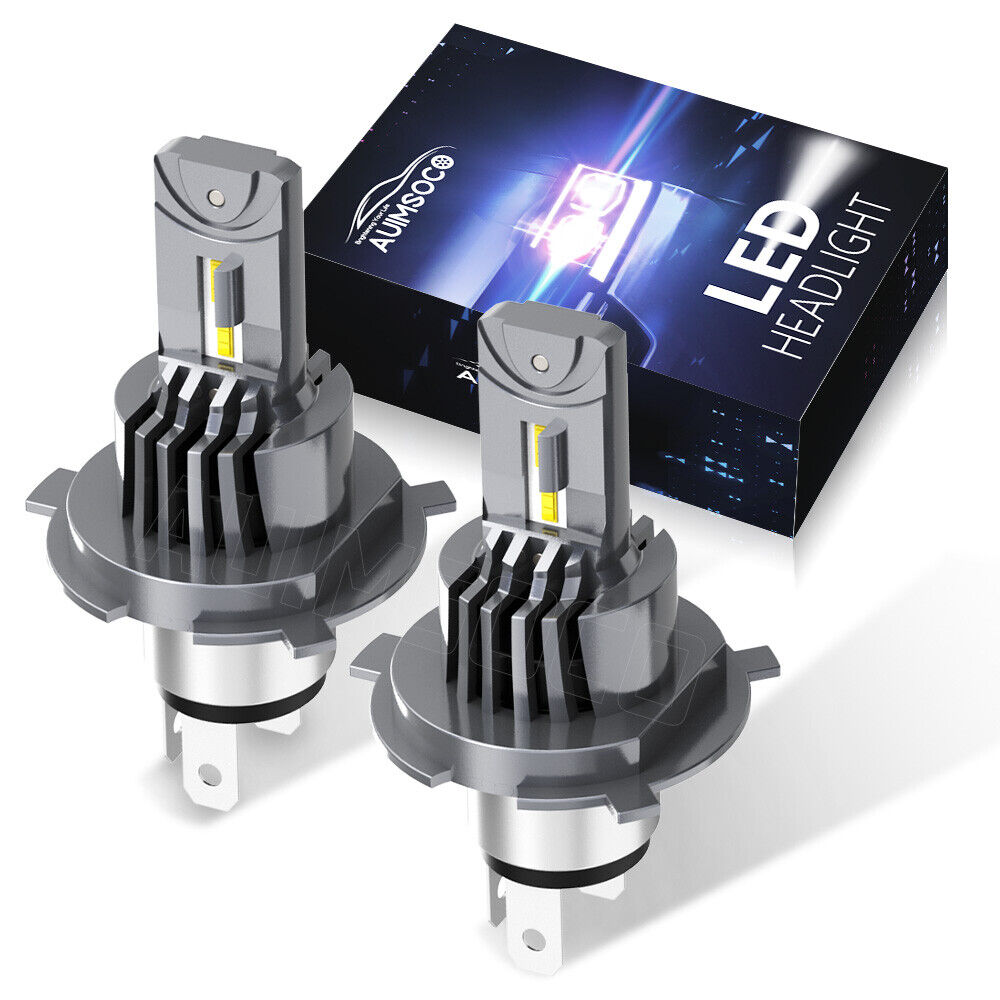2x 4-Side 9003 H4 LED Headlight Bulbs Kit High/Low Beam Super Bright White 6000K