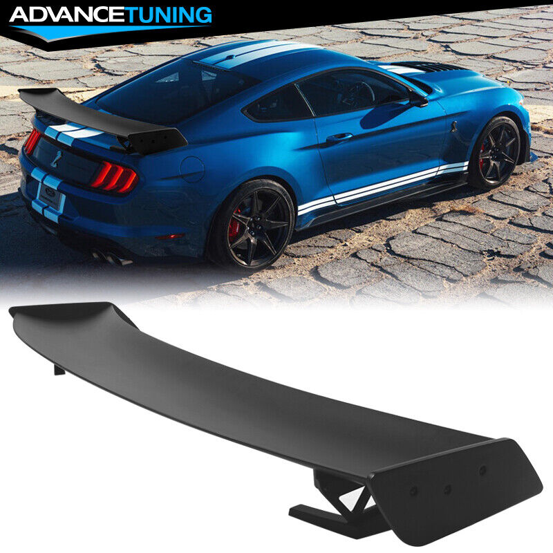 For 15-23 Ford Mustang Coupe Rear Trunk Spoiler GT500 CFTP Style Matte Black
