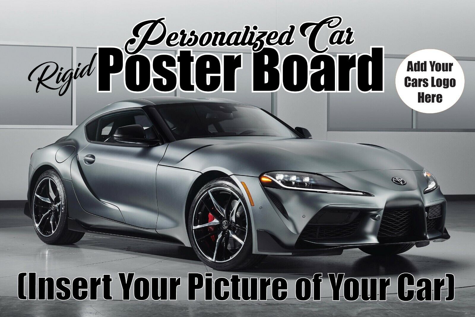 Personalized Car Posterboard 2'x3' Custom Picture of Your Car & info Car Shows