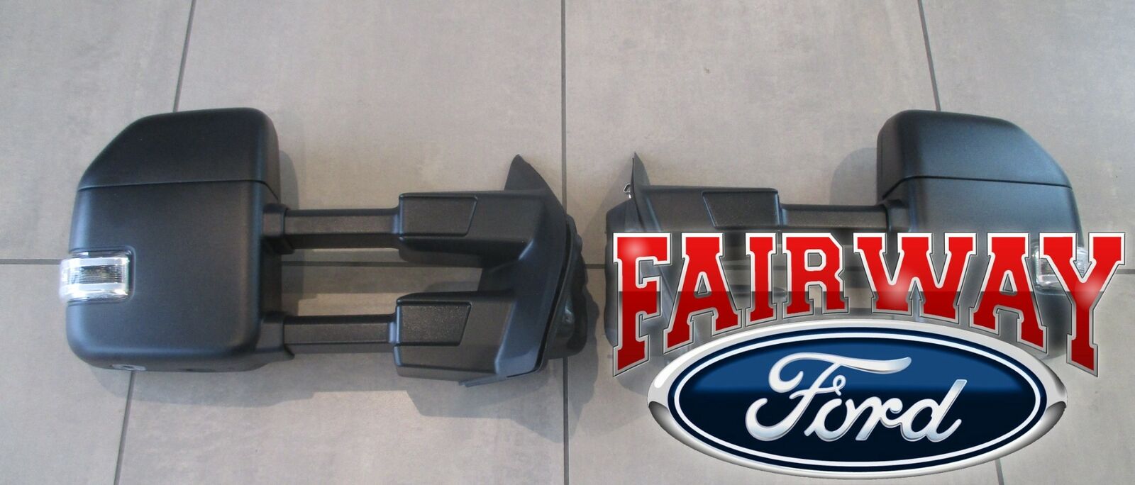 21 thru 24 F-150 OEM Ford Power Trailer Tow Mirrors BLIS Manual Fold No Camera