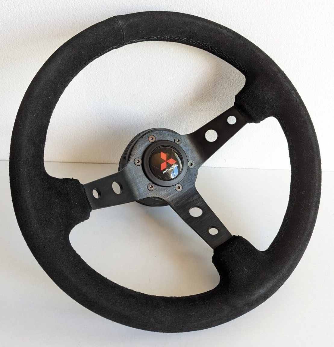 Steering Wheel fits For Mitsubishi Suede Leather 3000GT Lancer Galant  Eclipse