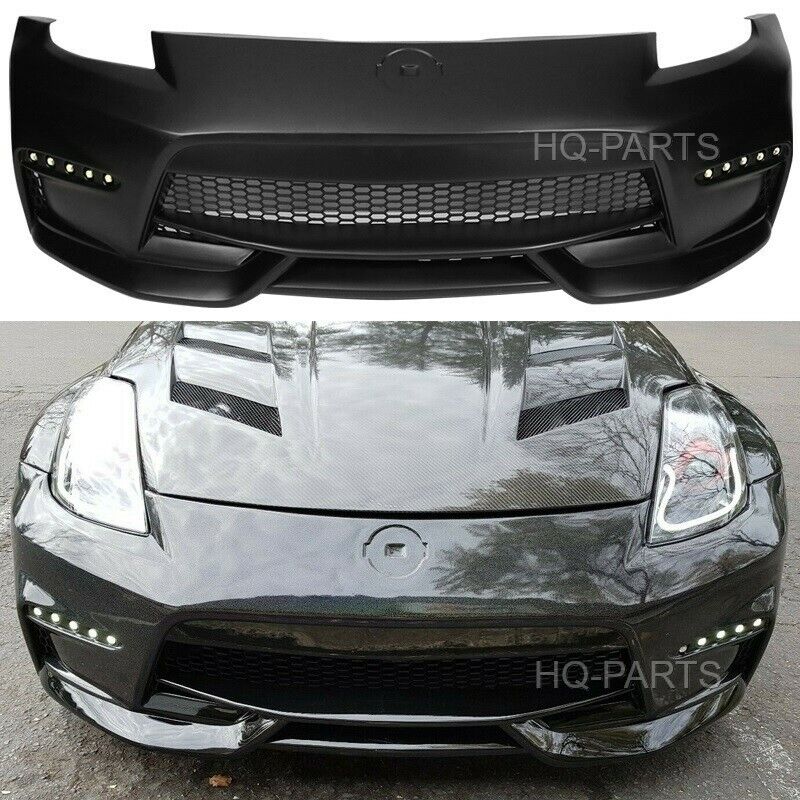 Fits 03-09 Nissan 350z to 370z Conversion NIS Style Front Bumper Cover With LED