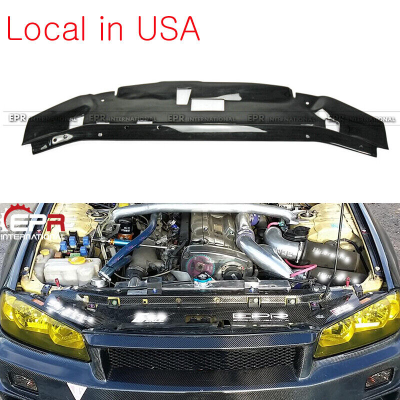 For Nissan Skyline R34 GTR GARA Carbon Fiber Cooling Slam Panel Radiator Cover