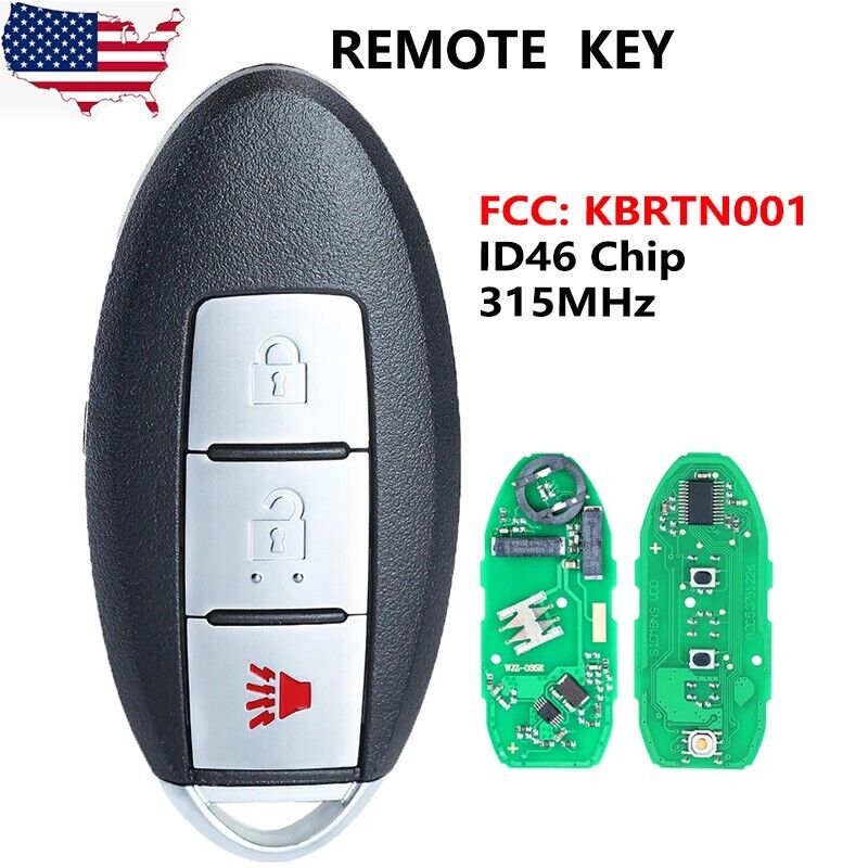 for Nissan Murano 2005 2006 2007 Smart Remote Key Fob KBRTN001 315MHz 3 Button