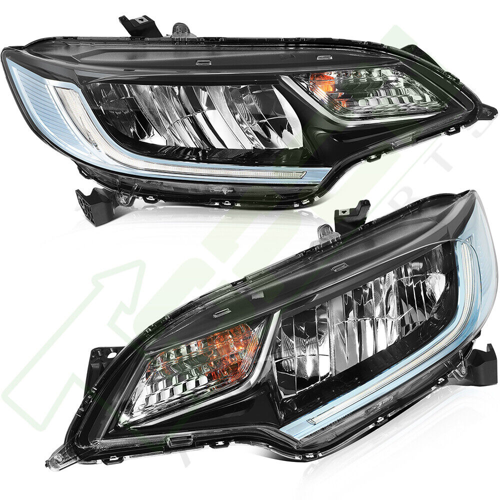 Lamps Fits 2014-2020 Honda FIT Front Headlights Assembly w/ Reflective Bowl