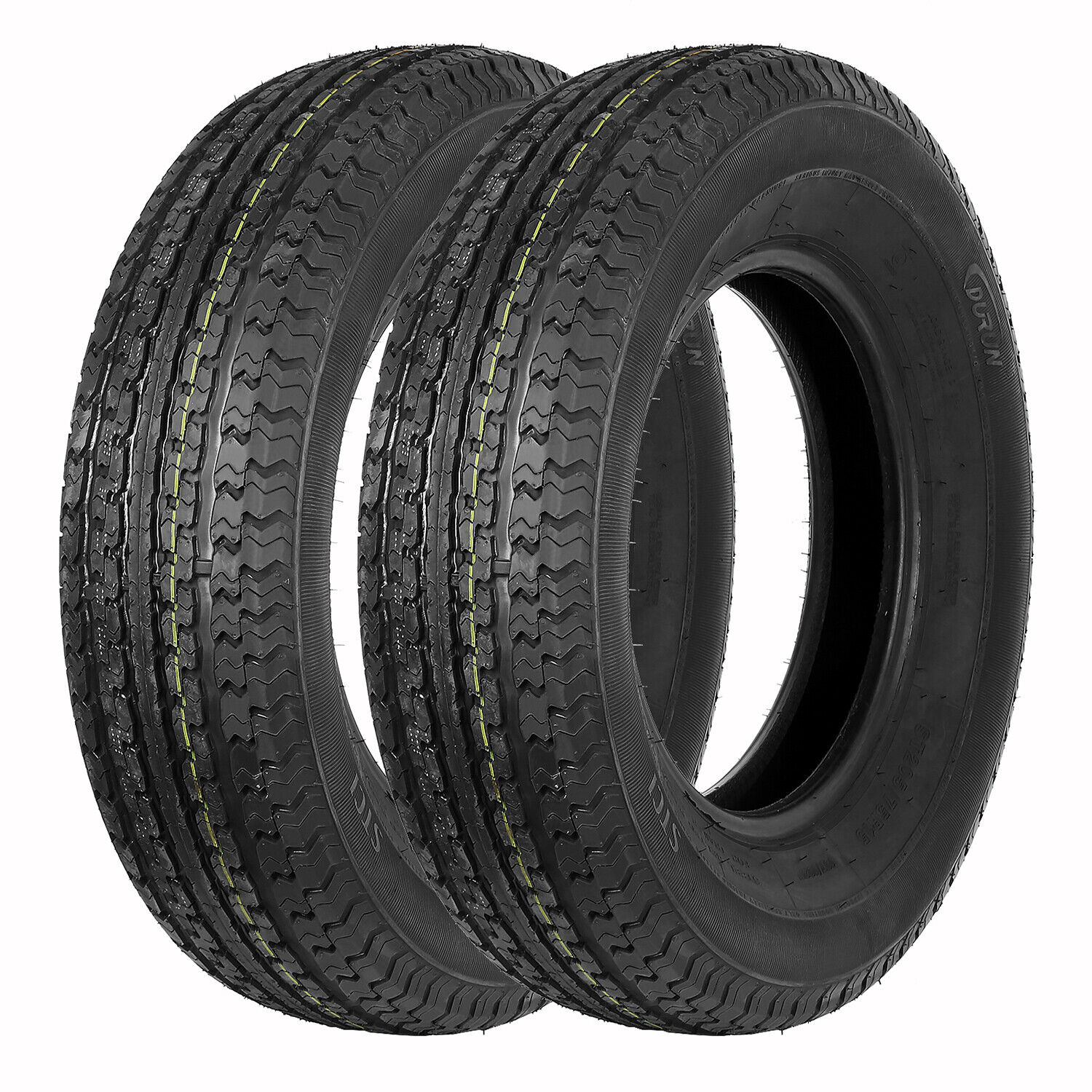 Set of 2 Radial Trailer Tire ST205/75R15 , 205 75 15, 8-Ply Load Range D LRD