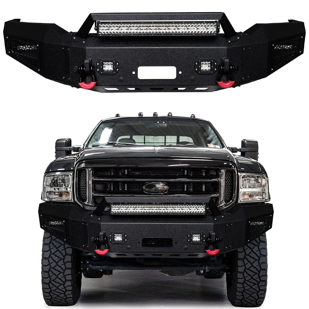 Vijay For 1st Gen 1999-2004 Ford F250 F350 Front Bumper with Winch Plate