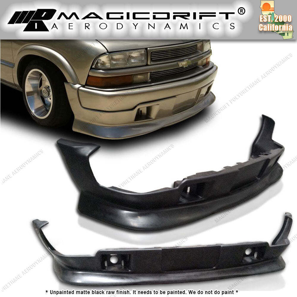 98-04 Chevy S10 Front Bumper Lower Body Kit Lip Spoiler KBD Extreme VIS Style PU