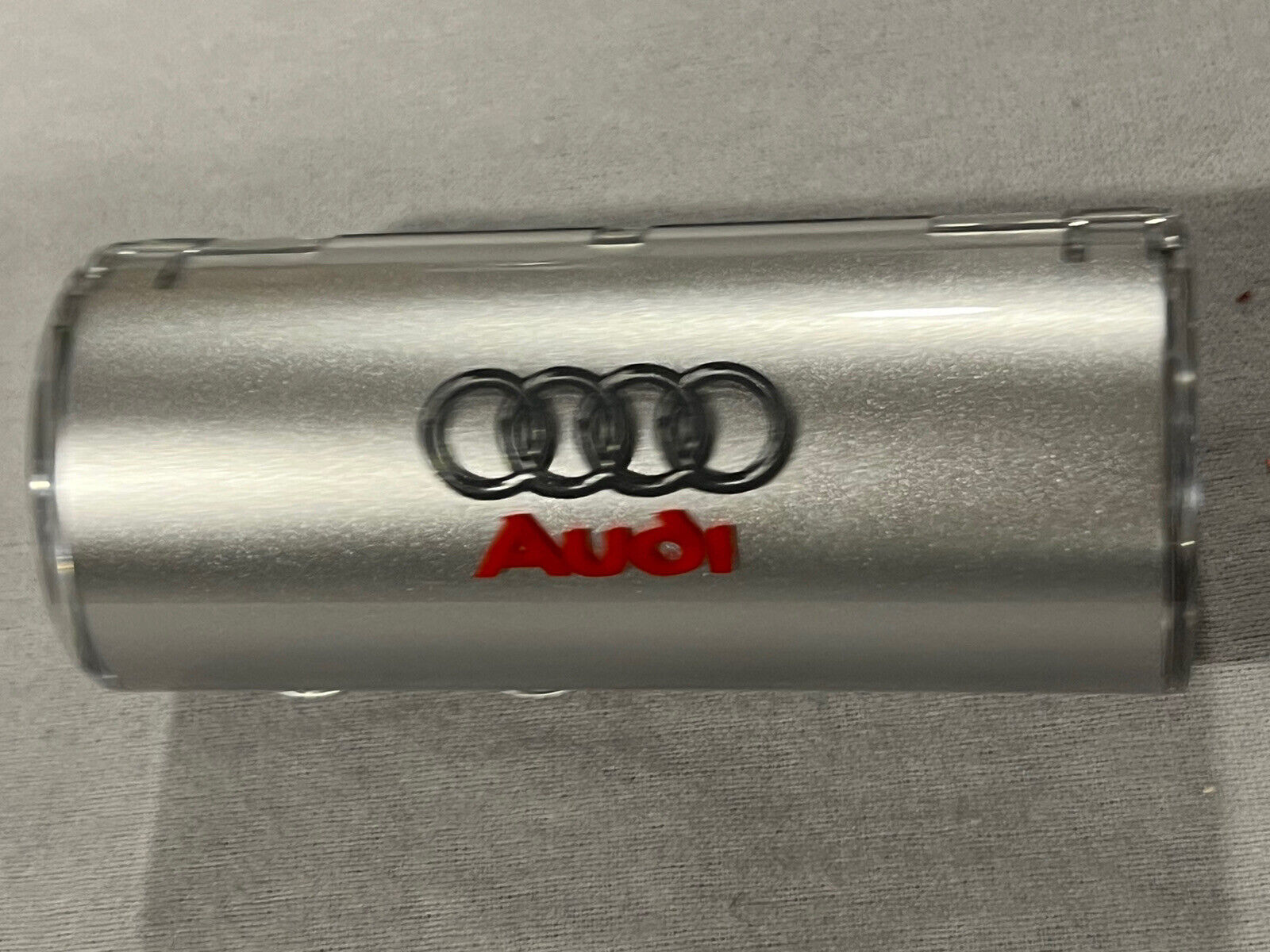 Audi Tube See-Through Collectible Clock Radio. Very Rare, Never Used.