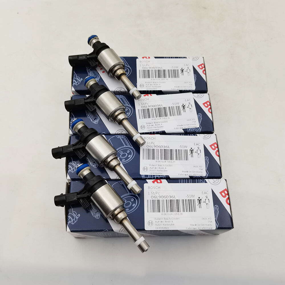 4Pcs Fuel Injector Fits For Bosch 06L906036L VW Golf R Audi TTS S3 2.0 TFSI New