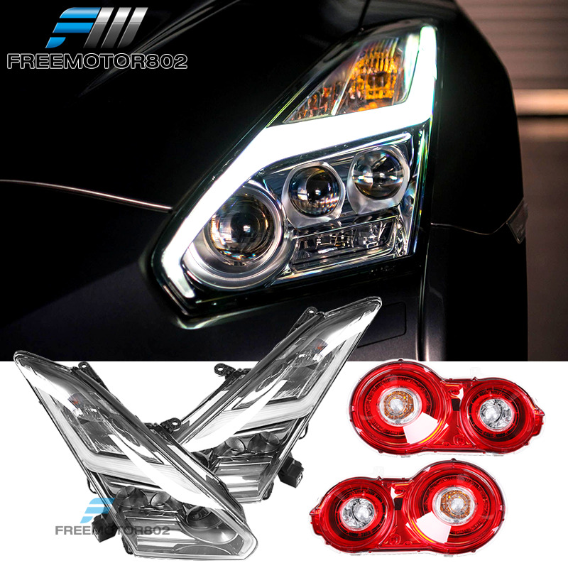 Fits 09-22 Nissan GTR R35 OE Style LED Headlights + Brake Tail Lights 4PC