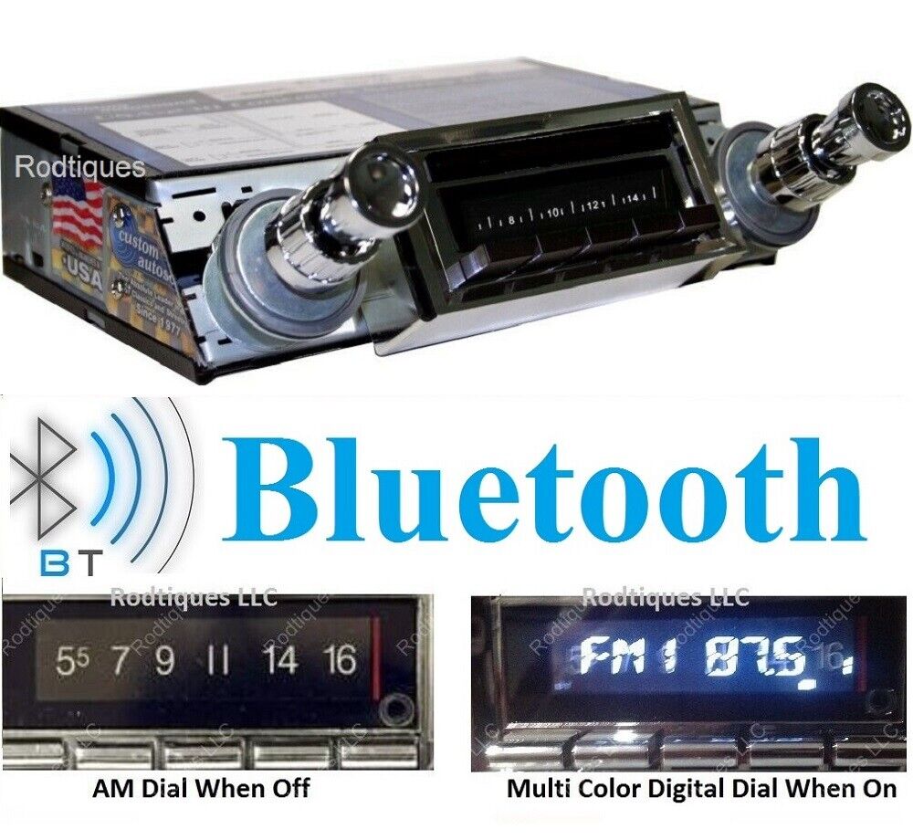 1961-1962 Chevy Impala Bluetooth Radio Multi Color Display 300 Watts 740 