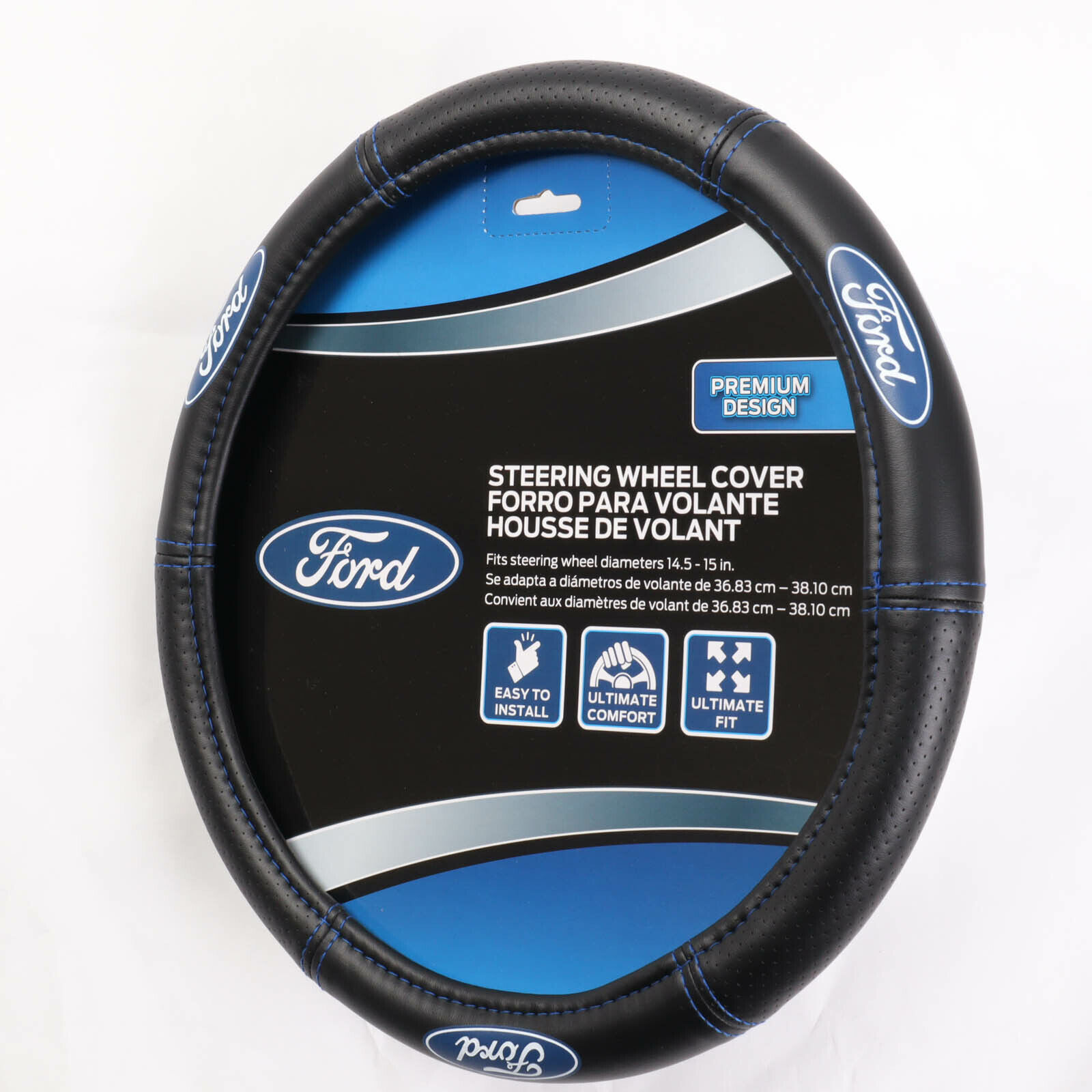 New FORD Synthetic Leather Car Truck Steering Wheel Cover - Official Licensed