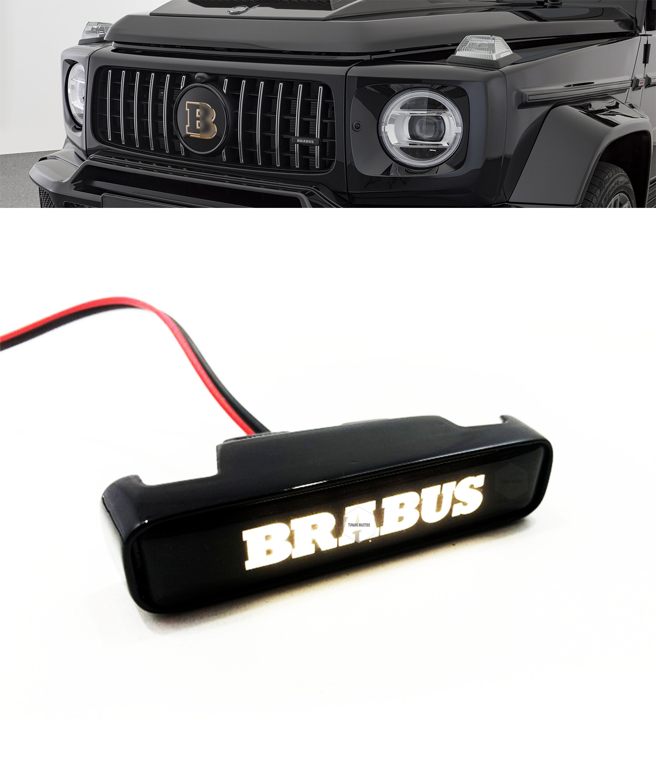 W463A Brabus Style Illuminated Grill Badge G Class Mercedes G63 2018-Present