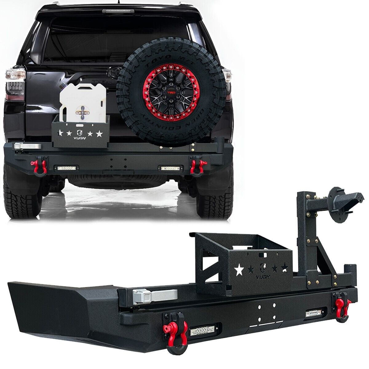Vijay  For 2015-2020 5th Gen 4Runner Rear Bumper With Tire Carrier and LED Light