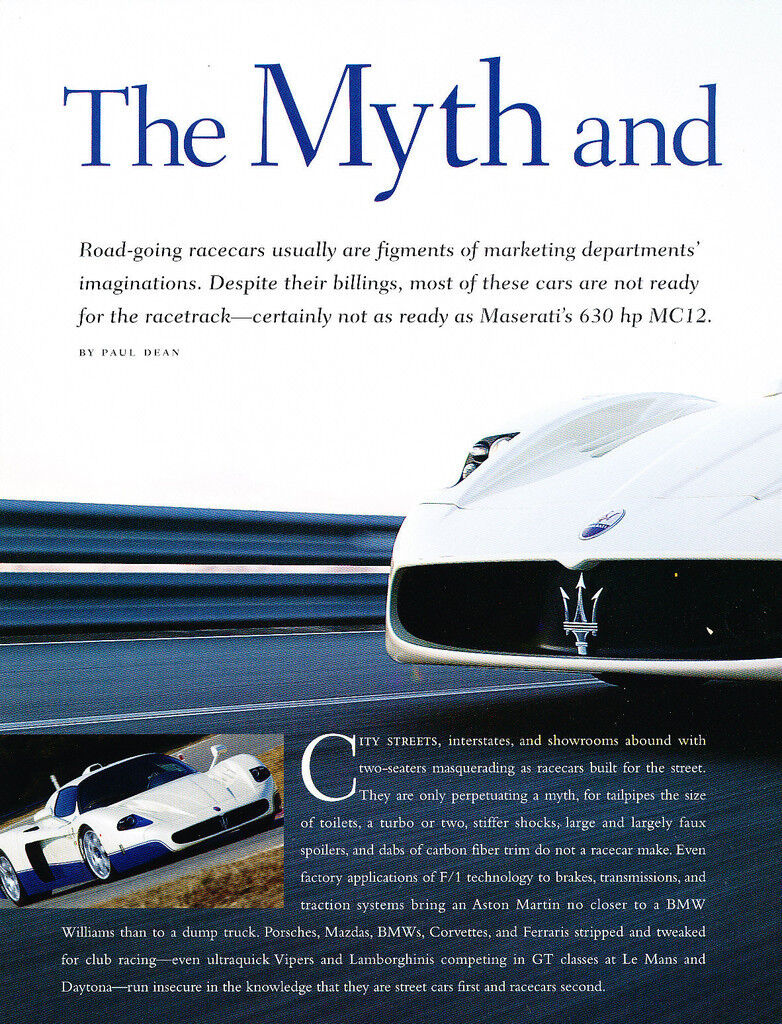 2005 Maserati MC12 - Original Car Print Article J233