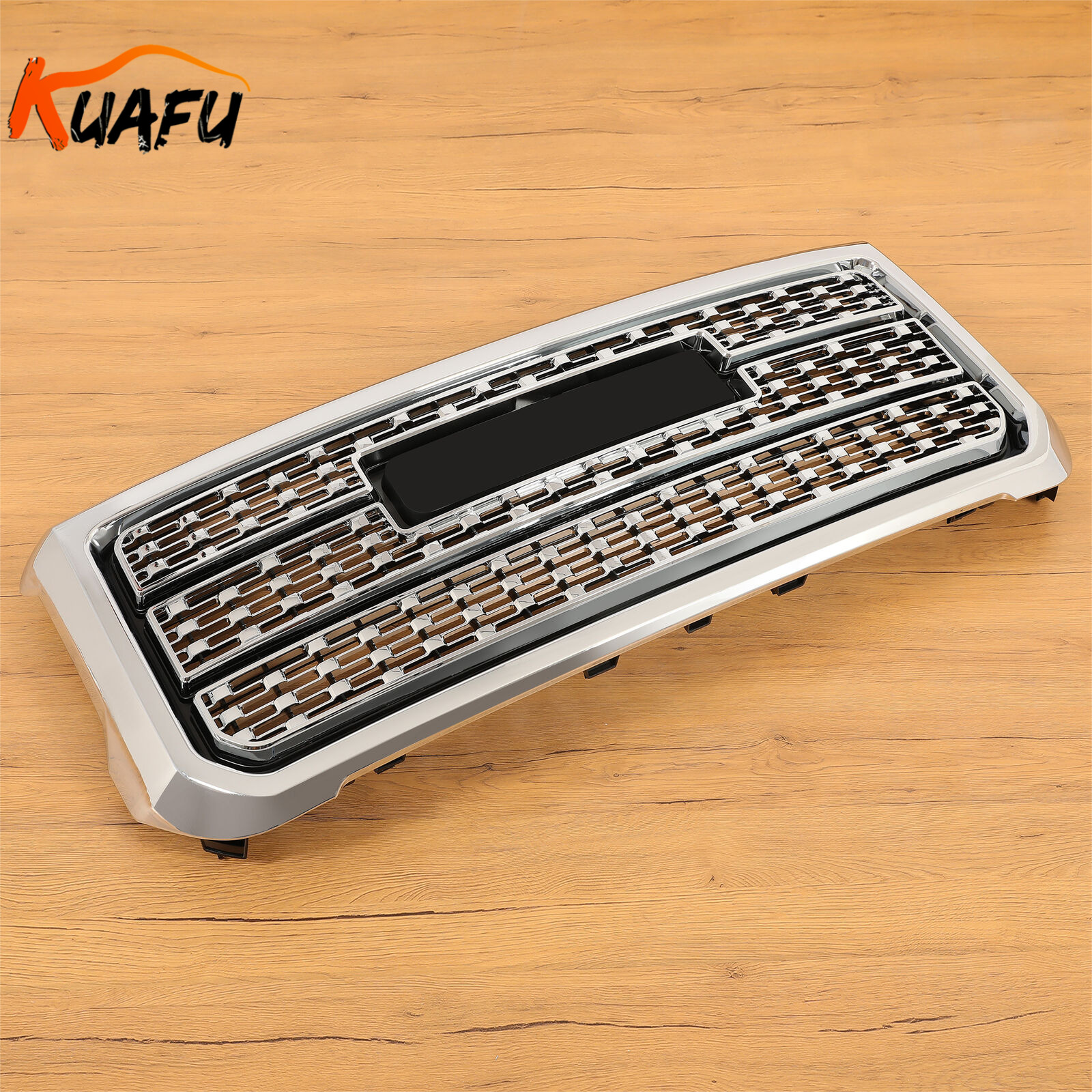 KUAFU For GMC Sierra 2500HD 3500HD 2015-2019 Front Grille Chrome ABS 84542600