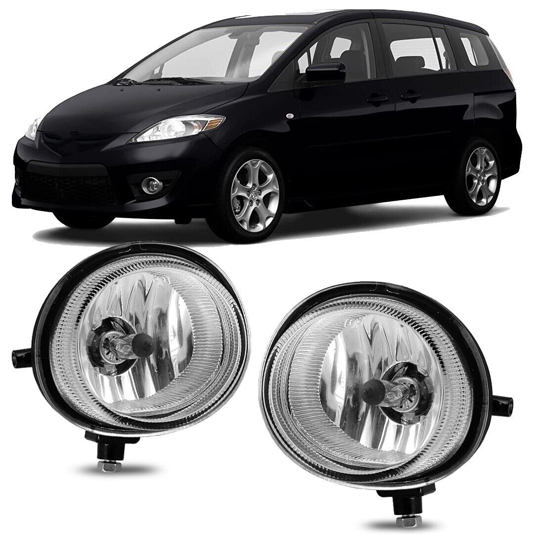for 2006-2011 Mazda 3 11-15 MAZDA 6 Front Bumper Lamps Clear Lens Fog Lights