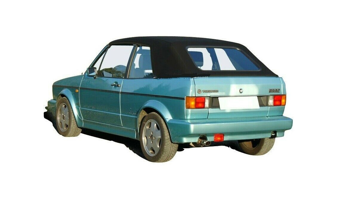 Fits Volkswagen Rabbit Cabriolet 1980-1994 Convertible Soft Top Black TWILL