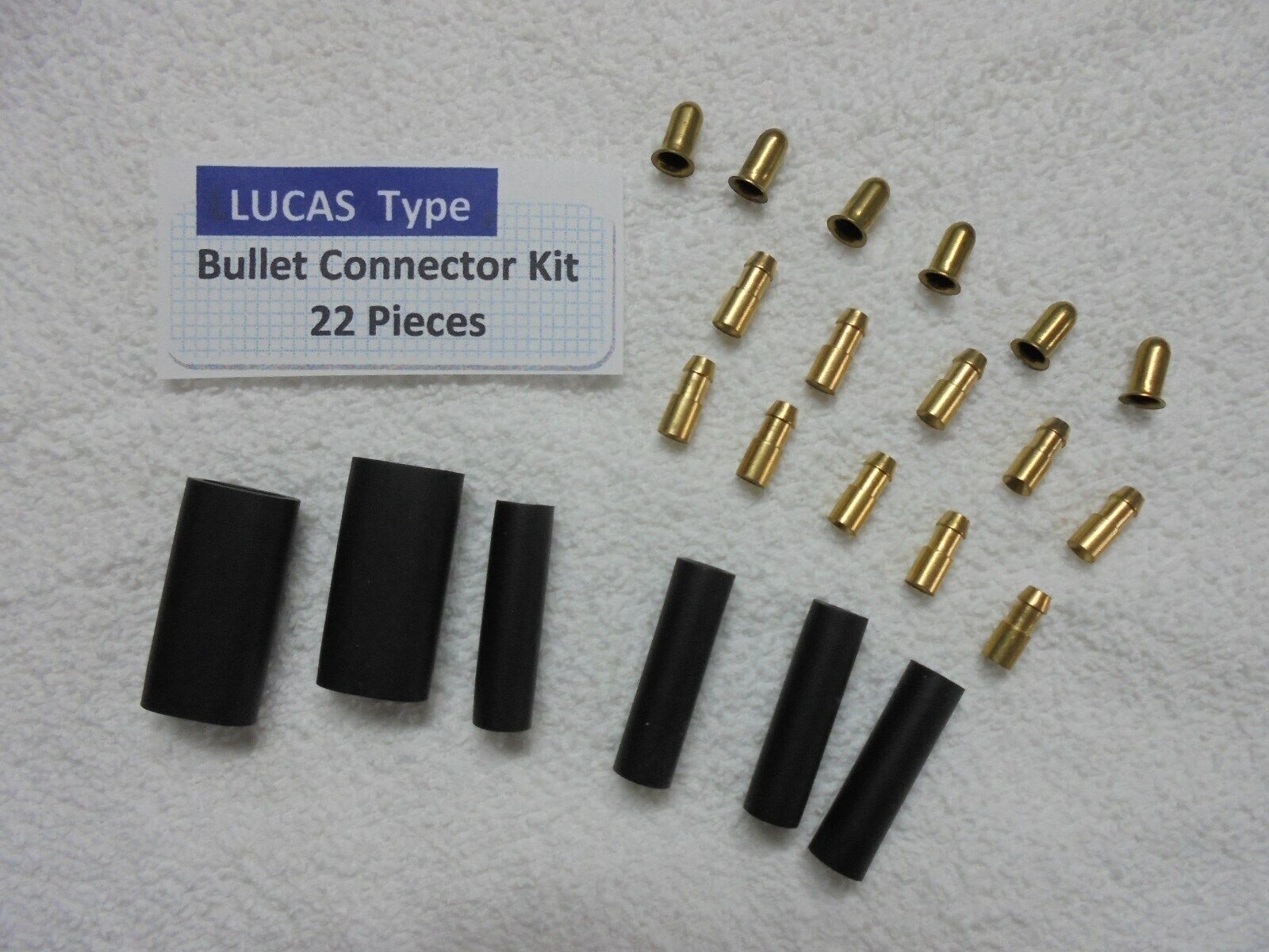 Lucas Type 4.7 mm Electrical Bullet Connector Pack- 22 Pieces