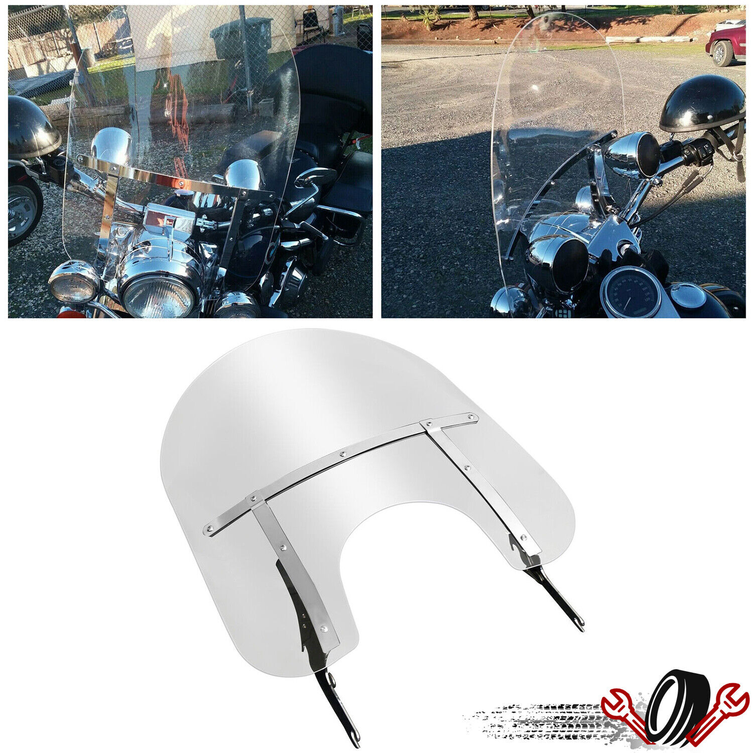 Front Clear Windshield Windscreen For 2015-23 Harley Freewheeler FLRT
