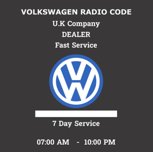VW RADIO CODE UNLOCK - Volkswagen Radio Code Unlock - ALL MODELS GUARANTEE
