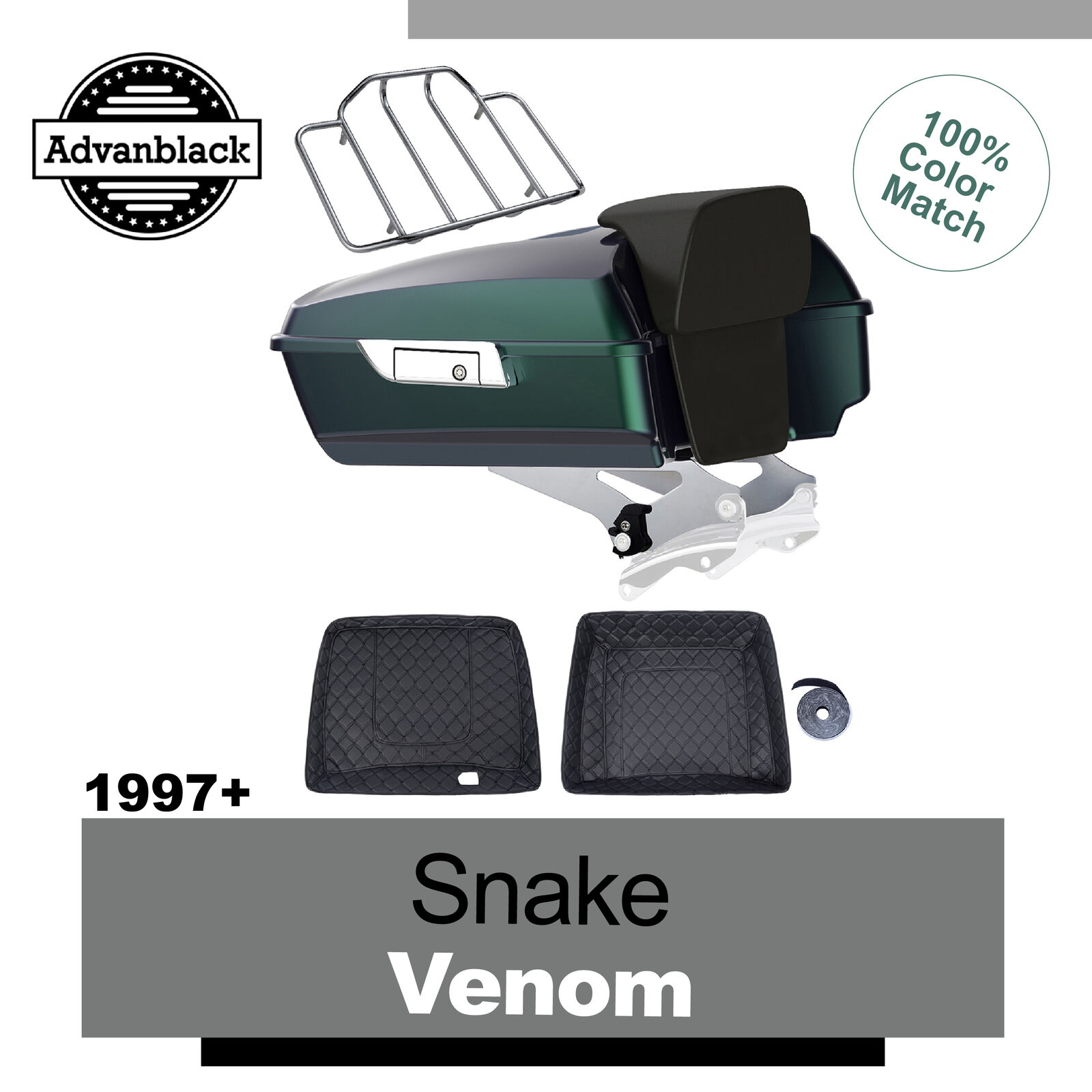 Snake Venom Chopped Tour Pack Pak For Harley Street Road King Electra Glide 97+